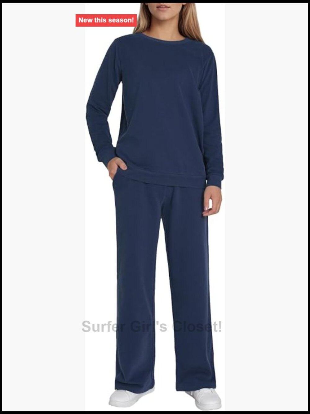 Cotton Wide Leg Sweatsuits 2 Piece Set Lounge Set
